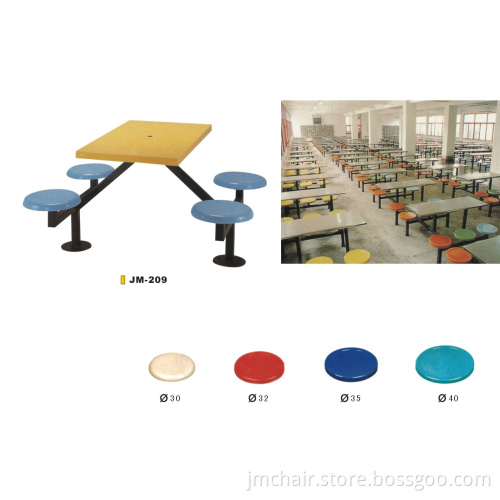 Square Snack Desk with Round Chairs (JM-209)
